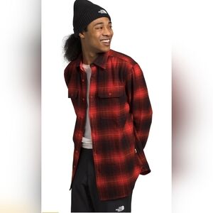 The North Face Arroyo Flannel Shirt, Fiery Red, Medium, M